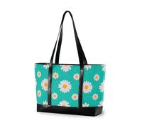 EtherSpher Bella Daisy Floreale Teal Bianco Portatile donne borsa del computer portatile con cerniera borse da lavoro per le signore con pannolino bolsa para laptop mujer