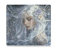 EtherSpher Bella fata dei capelli bianchi in pelle di alta qualità per auto registrazione e assicurazione titolare della carta portaoggetti del veicolo organizzatore per carte, documento essenziale