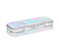 EtherSpher Bella scatola colorata triangolare progettata per matite trasparenti 2 strati penne scatole per cancelleria con coperchio a scatto