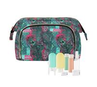 EtherSpher Biohazard Warrior Wasteland Punk Beauty Bag Zipper Cosmetic Bag Trucco Donna Portamonete Portafoglio per Articoli da toeletta Viaggio, guerriero rischio biologico, Wasteland Punk, 1 size