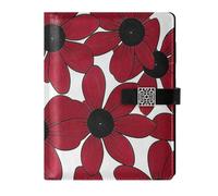 EtherSpher Black-eyed Susan Simple Line Art Valentinesnes Red pelle foderato diario notebook notebook in pelle delicata per lavorare 6.7x9.2