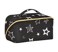 EtherSpher Black Star Silver Progettato Trucco Borse con Divisori Capacità Impermeabile Viaggio Cosmetico Borsa Da Viaggio Accessori