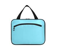 EtherSpher Blu appeso borsa da viaggio da toilette con gancio, designer borsa da barba impermeabile per gli uomini per gli uomini vacanza bolso de para mujer L, Blu, Large