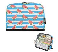EtherSpher Blu Bianco A Righe Frutta Anguria Matita Astucci Grande Capacità Penna Caso di Cancelleria Borsa per Gli Uomini Grado Forniture Scuole estuche para lapices nina