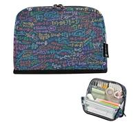 EtherSpher Blu Cartoon Matematiche Formule Matite Astucci Grande Capacità Trucco Con Slot Cancelleria Matita Caso per Adolescenti Forniture scolastiche estuche para lapices pequeno