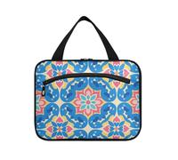 EtherSpher Blu e Rosso Giapponese Vintage Fiori appeso borse per le donne che viaggiano con gancio, designer borse cosmetiche lavabili per le donne must hotel estuches para maquillaje L, Fiori vintage