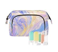 EtherSpher Blu Viola Sogno Acqua Ondulazione Cosmetic Bag Borse Cosmetiche Portatile Per Le Donne Gioielli per Organizzatore Cosmetico, Ondulazione dell'acqua da sogno viola blu, 1 size