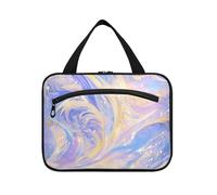 EtherSpher Blu Viola Sogno Acqua Ripple appeso borse per le donne articoli da toeletta con gancio, designer moda snack bag per viaggio deve viaggiare envase para profumo de L, Ondulazione dell'acqua