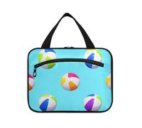EtherSpher Blue Beach Ball Summer Hanging borsa da toilette per gli uomini che viaggiano con gancio, designer portatile trucco borsa cosmetica per le donne hotel viaggio bolsa para guardar maquillaje