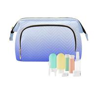 EtherSpher Blue Calm Gradient Makeup Bag Essentials Travel Makeup Bags Women Cash Wallet per Essentials For Women, Gradiente blu (, 1 size