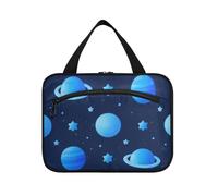 EtherSpher Blue Cosmic Planet appeso viaggio dimensioni articoli da toeletta per gli uomini con gancio, designer kit espandibile borsa per viaggiatore bagno bolso de para mujer L, Pianeta cosmico blu