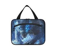 EtherSpher Blue Flash Tech Sense Tigers Warrior borsa appesa per gli uomini che viaggiano con gancio, designer borsa trucco pieghevole per accessori must haves bagno bolso para maquillaje de mujer L
