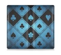 EtherSpher Blue Lace Poker Grid Premium Leather Toursuit auto immatricolazione e assicurazione titolare portafoglio accessori custodia per documenti essenziali, patente di guida, carte
