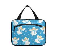 EtherSpher Blue Snow Angel Borsa da appendere invernale per gli uomini da viaggio con gancio, designer chic borsa cosmetica per accessori da viaggio per le donne che viaggiano organizador de