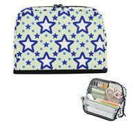 EtherSpher Blue Stars Dot Yellow Pencil Box Case Grande Capacità Penna Matita Astuccio Ad Alta Capacità Cancelleria Organizzatore per Teen Boys School Supply estuche para lapices pequeno