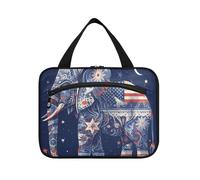 EtherSpher Boho Elephant 4th Of July Independence Day appeso kit da viaggio per le donne con gancio, designer borse medicine lavabili per le donne must haves campeggio bolso para maquillaje de mujer L