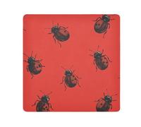 EtherSpher Borgogna Lady Bug Red Toiletries Borse Panno Magico Gioielli Organizzatore Wrap 21.7 X 21.7 Wrapper Per Organizzazione, Borgogna Lady Bug rosso, 21.7x21.7in