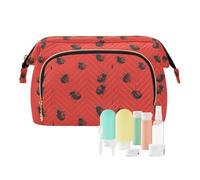 EtherSpher Borgogna Lady Bug Red Toiletry Bags Zipper Viaggio Cosmetici Borse Borsa per il Cambiamento Borsa per Cosmetici Grandi, Borgogna Lady Bug rosso, 1 size