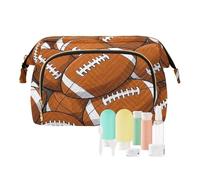 EtherSpher Borsa cosmetica da calcio sportiva del fumetto Borsa cosmetica portatile Borsa per il cambiamento delle monete delle donne di trucco, Calcio sportivo dei cartoni, 1 size