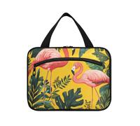 EtherSpher Borsa da toilette da donna con fenicottero rosso da appendere con gancio, kit da barba multifunzionale di design borsa per uomini per donne must haves toilet cartera para maquillaje L