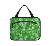EtherSpher Borsa da toilette da uomo vintage verde tinta unita con gancio, borse da toilette lavabili di design per mamma hotel estuches para maquillaje L, Arte vintage tinta unita verde tie-dye