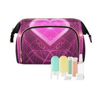 EtherSpher Borsa da toilette da viaggio per cosmetici con tarocchi mistici color pesca, per oggetti personali, Amore astrologico dei tarocchi mistici della pesca, 1 size