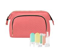 EtherSpher Borsa da toilette rossa anguria borsa da viaggio portatile borsa cosmetica da viaggio borsa portamonete da donna per trucco cosmetico, Rosso cocomero, 1 size