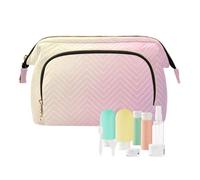EtherSpher Borsa da toilette viola sfumata borsa da bagno con cerniera borsa per cambio monete da donna per pennello trucco, Viola sfumato., 1 size