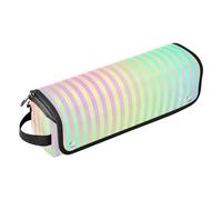 EtherSpher Borsa da viaggio 2 in 1 per strumenti per capelli e tappetino resistente al calore, antipolvere, per ferri da stiro, piastre, arricciacapelli, design laser colorato, a righe, borsa da