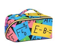 EtherSpher Borsa da viaggio colorata con formule matematiche con divisori elegante borsa cosmetica per borsa con scomparti e maniglia
