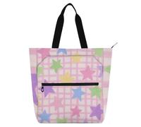 EtherSpher Borsa decorativa per bambini, borsa per libri di pianoforte, per ragazzi, ragazze, donne, simpatico elefante blu in stile cartone animato, robusta borsa da spiaggia per la scuola, shopping