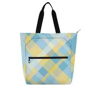 EtherSpher Borsa decorativa per bambini per ragazzi ragazze adulti, motivo senza cuciture a quadri, borse a tracolla impermeabili con tasche con cerniera per scuola, shopping, spiaggia, arcobaleno