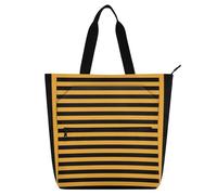 EtherSpher Borsa decorativa per libri per bambini per ragazzi ragazze adulti, linea gialla e nera borse resistenti all'acqua borsa della spesa con cerniera per la scuola shopping viaggi arcobaleno