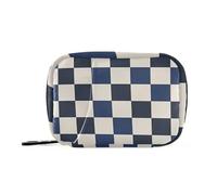 EtherSpher Borsa della medicina della griglia blu-nera per viaggiare con scomparti staccabili organizzatore portatile della pillola della medicina per la borsa