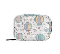 EtherSpher Borsa della medicina della mongolfiera delle stelle colorate del fumetto con gli scomparti staccabili conveniente della cassa della pillola da viaggio per la