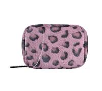 EtherSpher Borsa della medicina della struttura della pelle del leopardo del fard per la borsa con scomparti staccabili attaccabili portapillole organizzatori per borsa