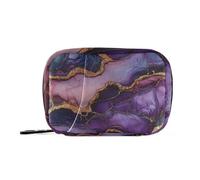 EtherSpher Borsa della medicina di Borgogna viola del marmo per viaggiare con gli scomparti staccabili organizzatore conveniente per il viaggio per la borsa