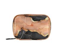 EtherSpher Borsa della medicina di viaggio della pesca nera di marmo con la cassa portatile di viaggio dell'organizzatore dei compartimenti staccabili