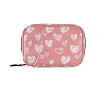EtherSpher Borsa della medicina rossa dell'amore sveglio del fumetto con gli scomparti staccabili dell'organizzatore portatile riutilizzabile della pillola per