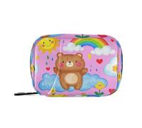 EtherSpher Borsa di pronto soccorso carina viola con scomparti staccabili attaccabile organizer portatile per pillole per borsa