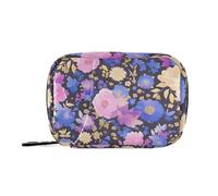 EtherSpher Borsa di pronto soccorso rosa viola Cartoon Lovely Flowers con scomparti staccabili riutilizzabile organizzatore custodia da viaggio per borsa