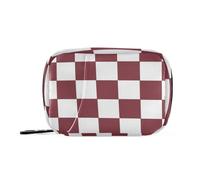EtherSpher Borsa organizer per medicine scozzese americana marrone e bianco con scomparti staccabili, comoda custodia da viaggio per borsa