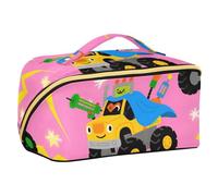 EtherSpher Borsa per il trucco con design a camion colorato con divisori Essentials Hanging Travel Toiletry Bag verticale autoportante