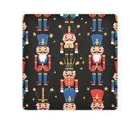 EtherSpher Borsa per il trucco con soldato schiaccianoci, panno per obiettivo della fotocamera, autoadesivo, organizer per cosmetici, 54 x 55 cm, per donne, Soldato Schiaccianoci, 21.7x21.7in