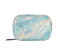 EtherSpher Borsa per medicine blu e oro Dream Water Ripple per viaggiare con scomparti staccabili organizer portatile per pillole grande per borsa