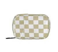 EtherSpher Borsa per medicine scozzese americana gialla e bianca per borsa con scomparti staccabili attaccabile organizer per pillole da viaggio per borsa