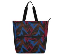 EtherSpher Borsa tote decorativa per bambini, donne, uomini, mimetica, nera, rossa, blu, robusta, riutilizzabile, borsa per libri, borsa della spesa con cerniera, per università, shopping, spiaggia