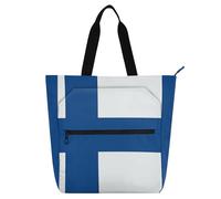 EtherSpher Borsa tote decorativa per libri, per ragazzi, ragazze, donne, bandiera della Finlandia, grande, per biblioteca, libri, shopping, con manici con cerniera, per scuola, lavoro, viaggi