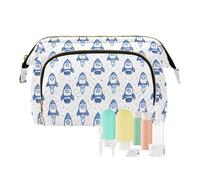 EtherSpher Borse da toilette blu missili leggere borse cosmetiche da viaggio borsa per il cambio per kit da viaggio, Missili blu, 1 size