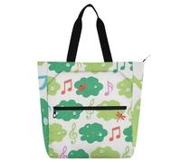 EtherSpher Borse decorative per libri per bambini, donne, uomini, foglie estive gocce d'acqua colorate impermeabili per bambini borsa della spesa riutilizzabile borsa della spesa borsa per la scuola